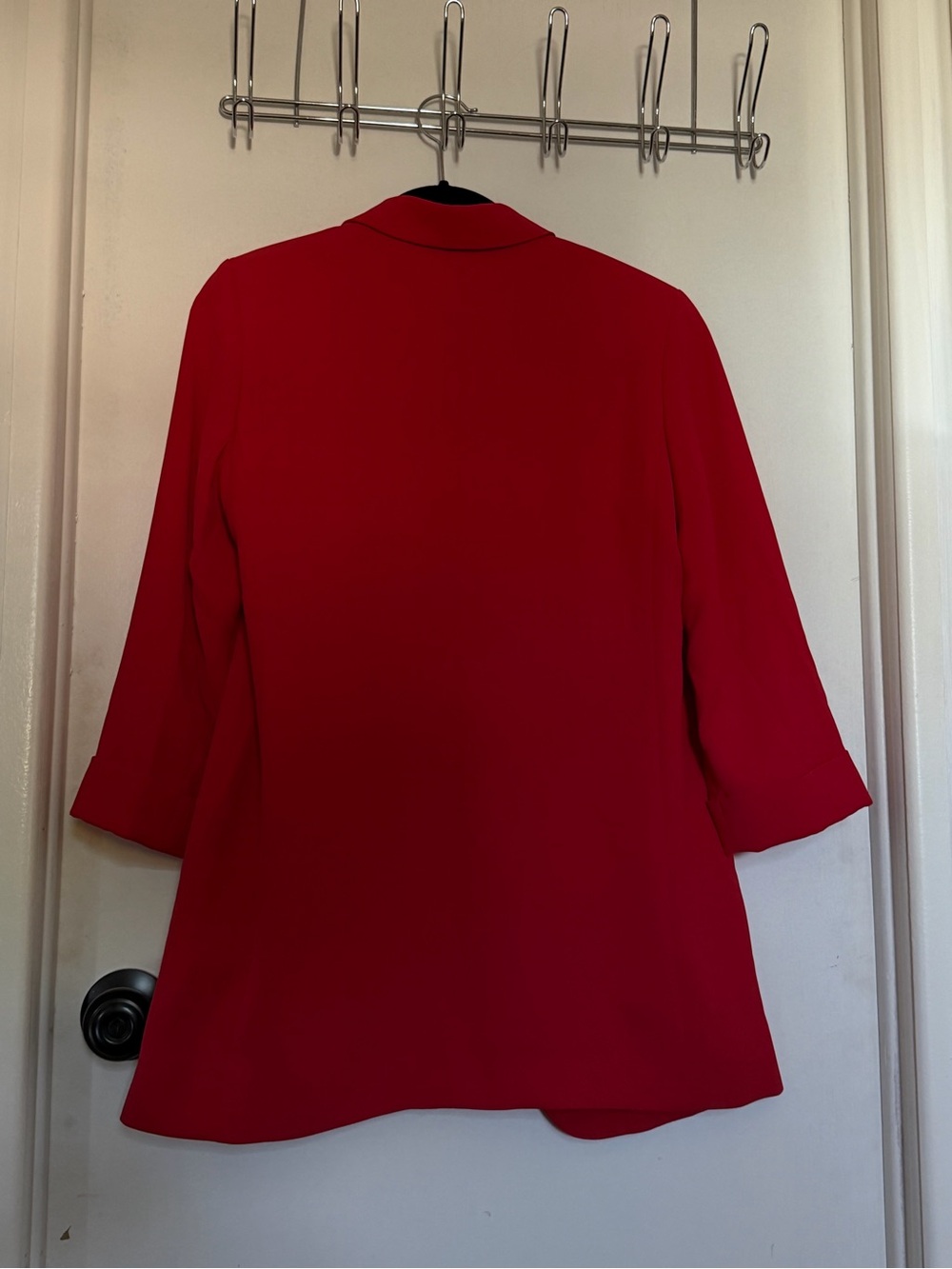 Express Red Open-Front Blazer - Picture 2 of 7